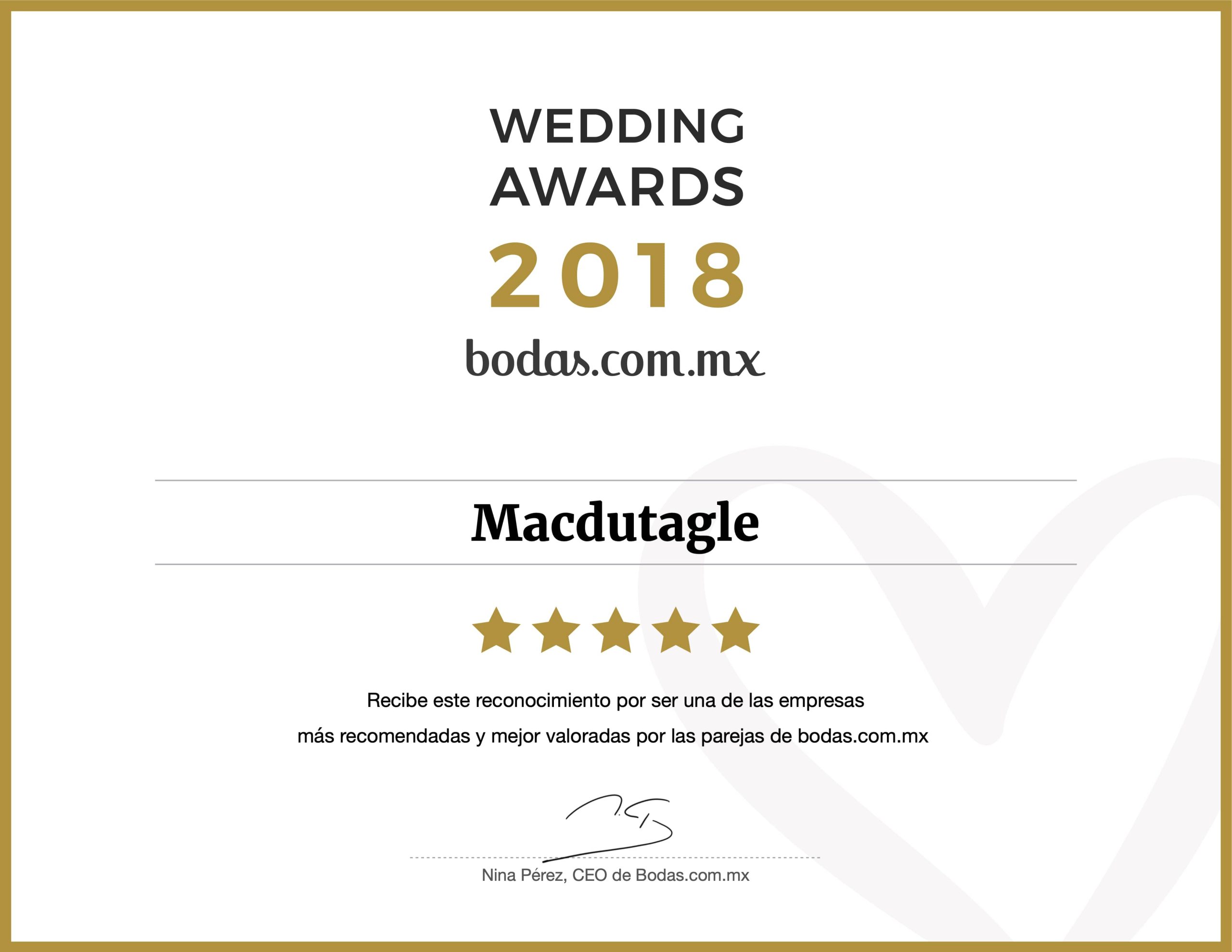 Wedding Awards 2018 Macdutagle