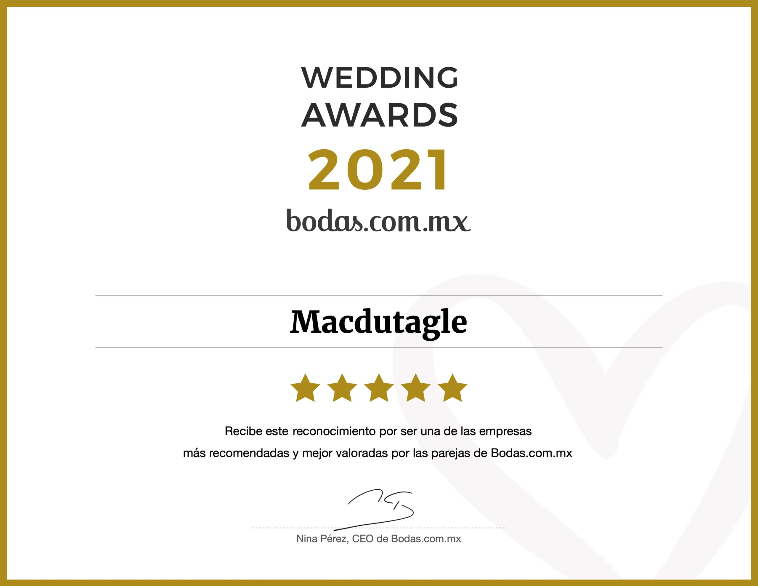 Wedding Awards 2021 Macdutagle