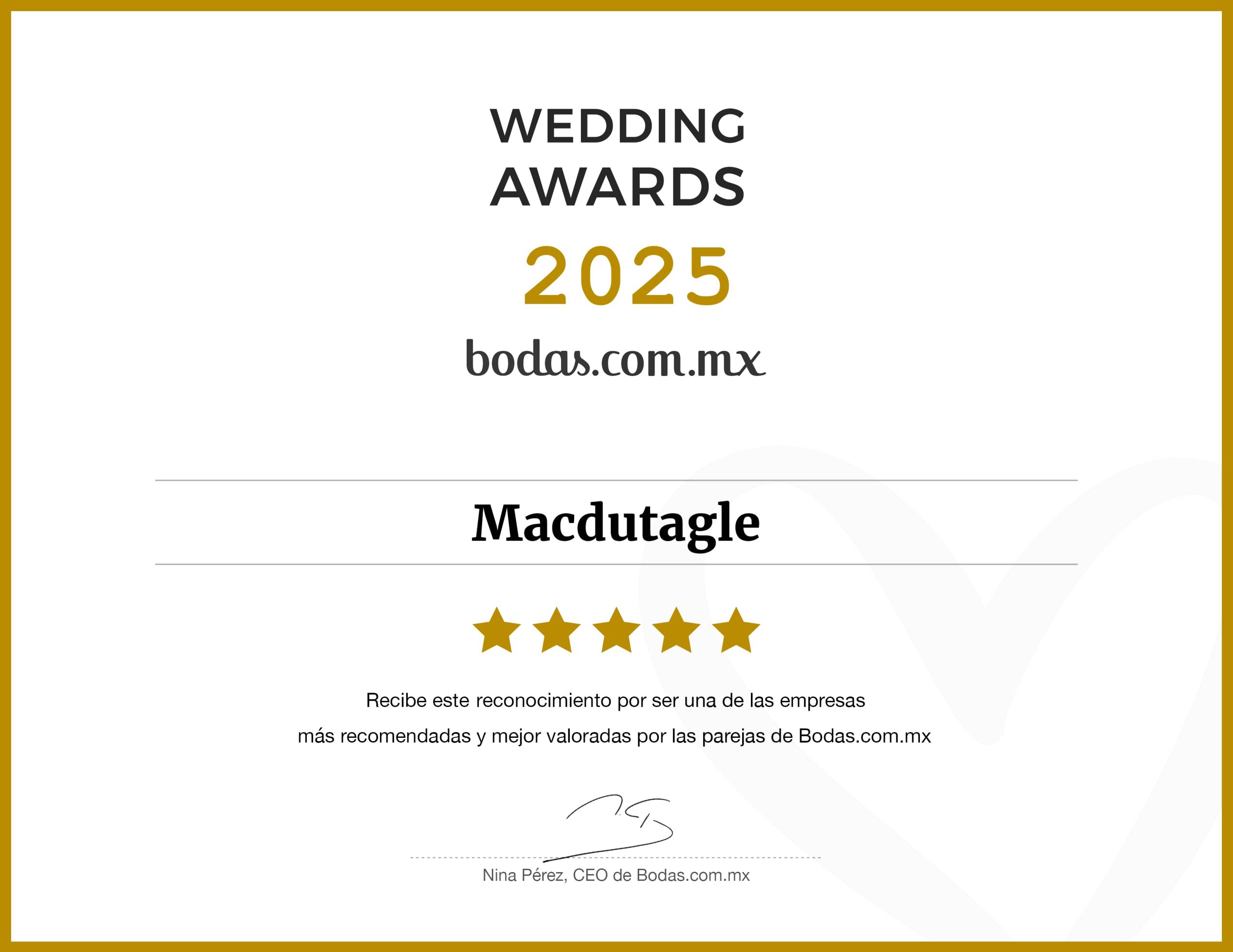 Wedding Awards 2025 Macdutagle